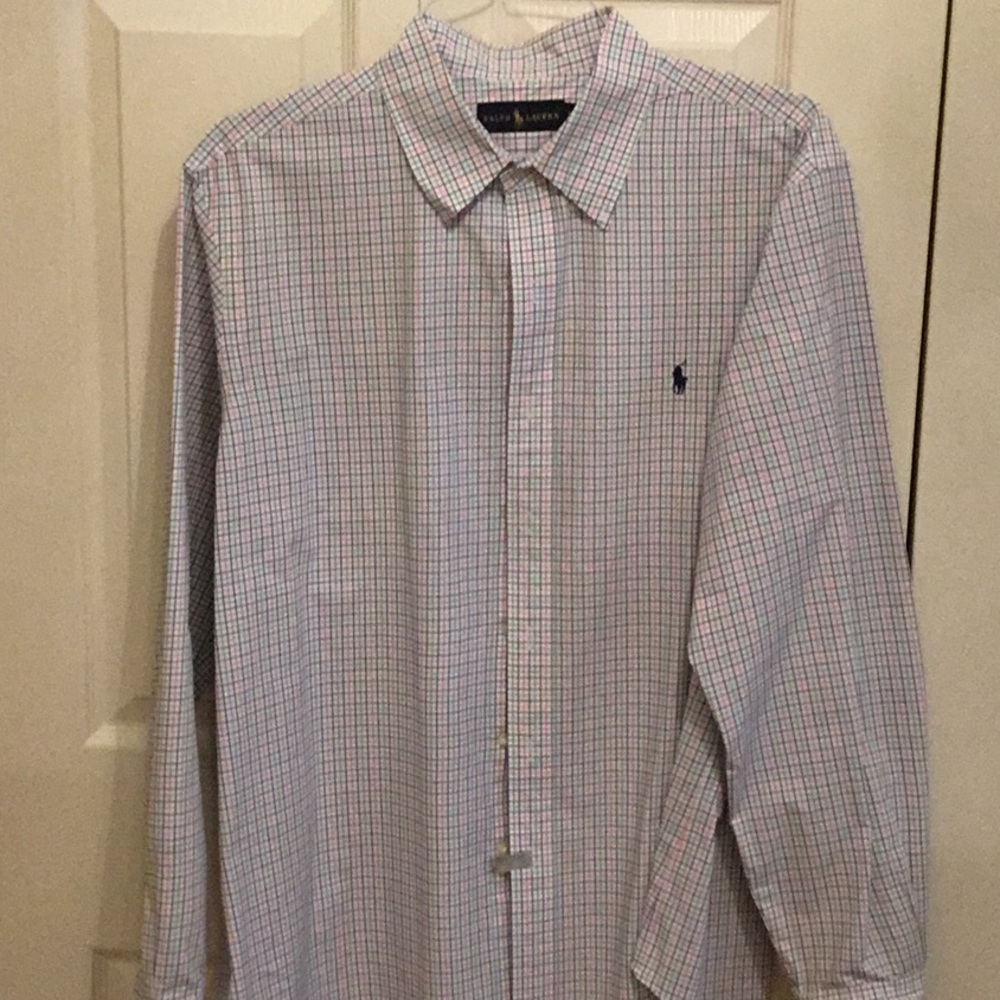 *EUC* Ralph Lauren small check button down. Size XL.